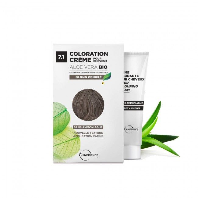 CLINERIENCE - ASH BLONDE N°7.1 ORGANIC ALOE VERA HAIR COLOR