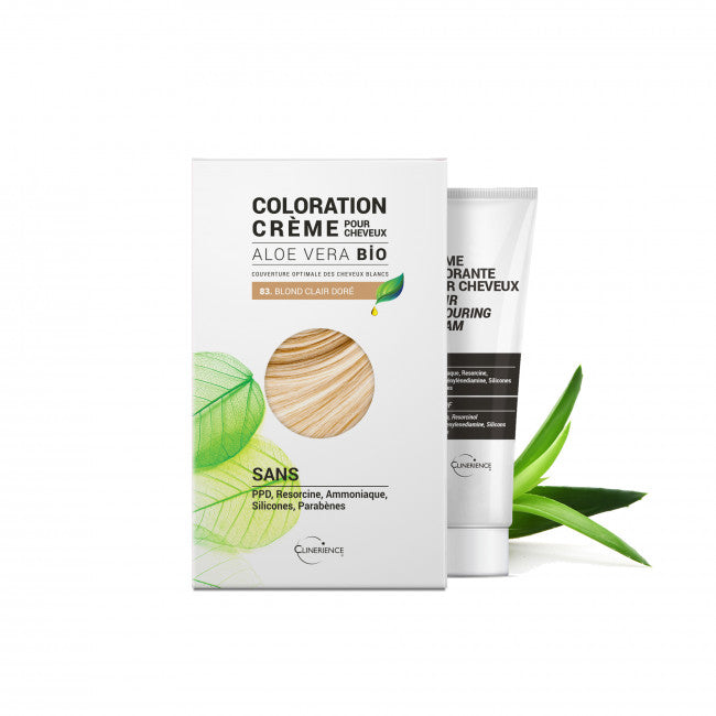CLINERIENCE - LIGHT GOLDEN BLONDE N°83 ORGANIC ALOE VERA HAIR COLOR