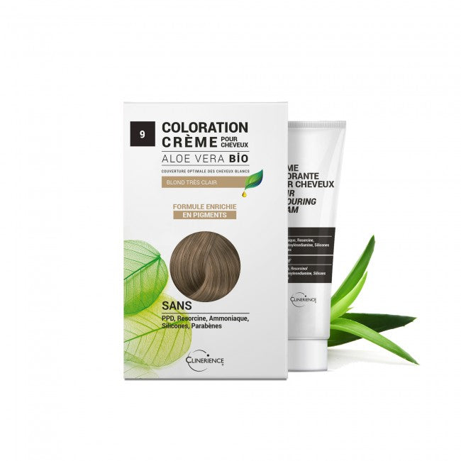 CLINERIENCE - VERY LIGHT BLONDE N°9 ORGANIC ALOE VERA COLOR