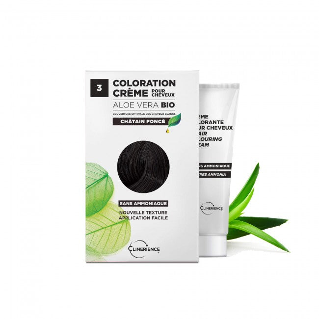 CLINERIENCE - DARK BROWN N°3 ORGANIC ALOE VERA HAIR COLOR